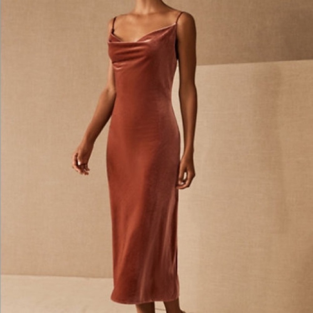 BHLDN Jenny Yoo Bentley Velvet MIDI Dress Size 10 NWT